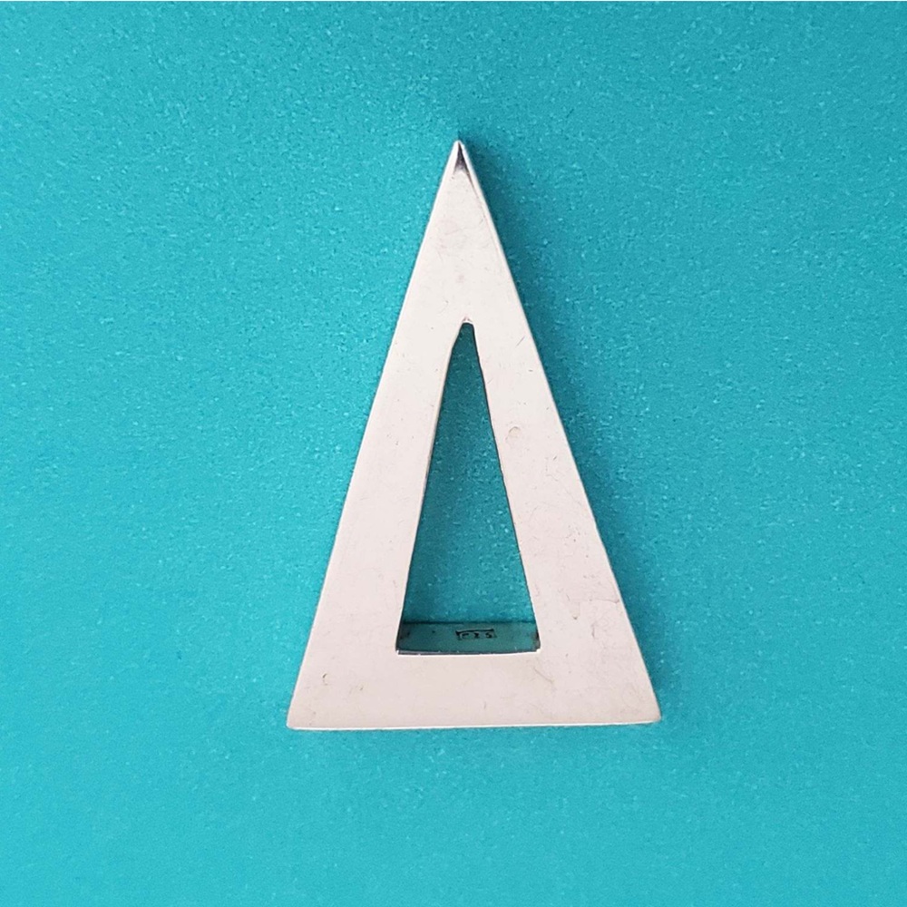 925 Sterling Silver Triangle Minimalist Necklace Pendant